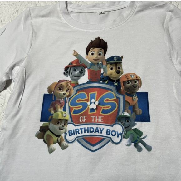Paw Patrol Birthday Sister Graphic Tee Size S - Picture 3 of 5